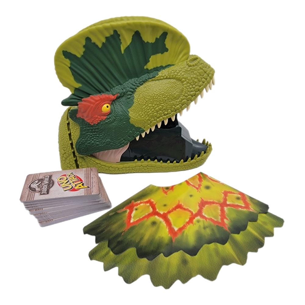 Original Jurassic World Dilophosaurus UNO Attack Card Game 2017 Mattel